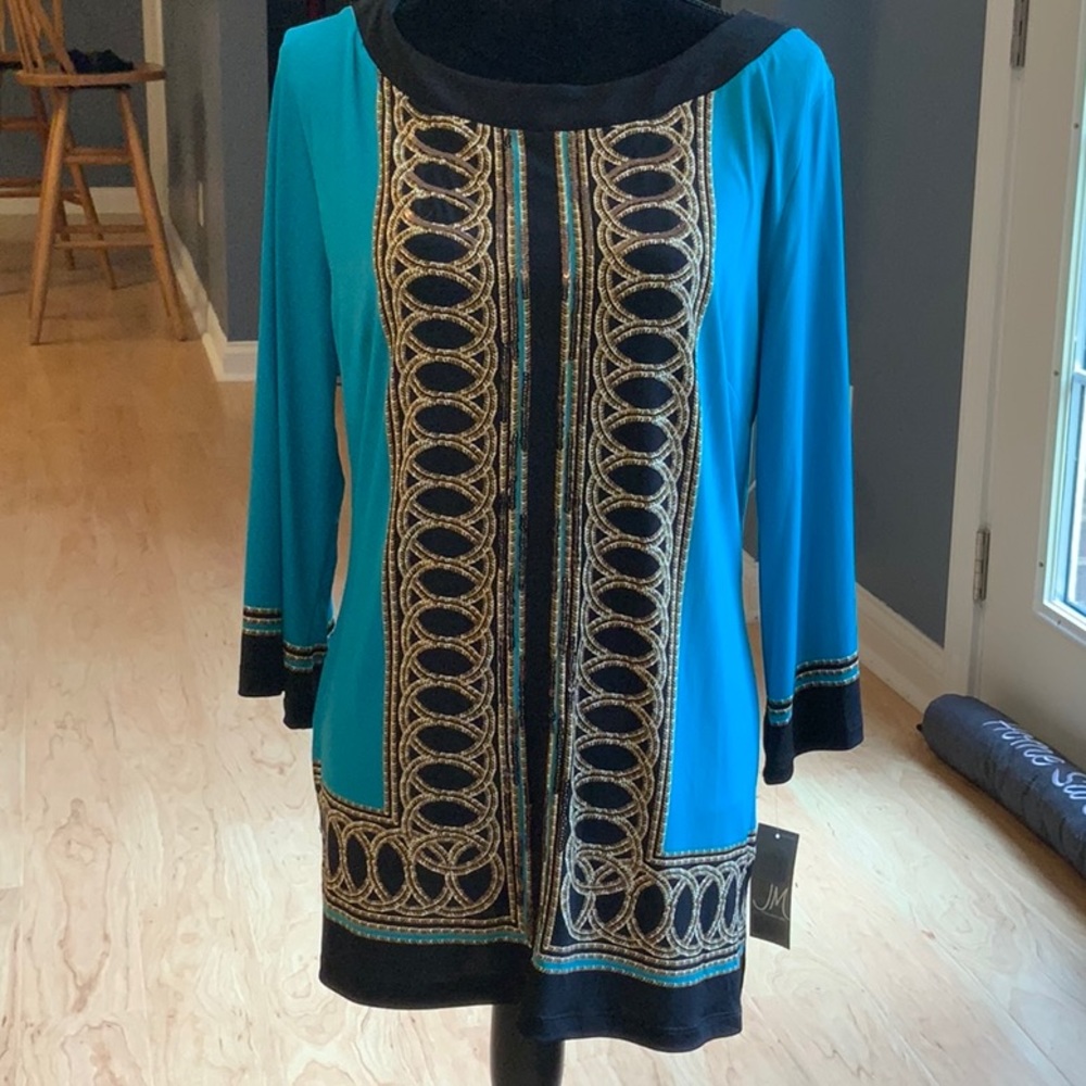 NEW Boat Neck Jersey Knit Tunic with split side seams